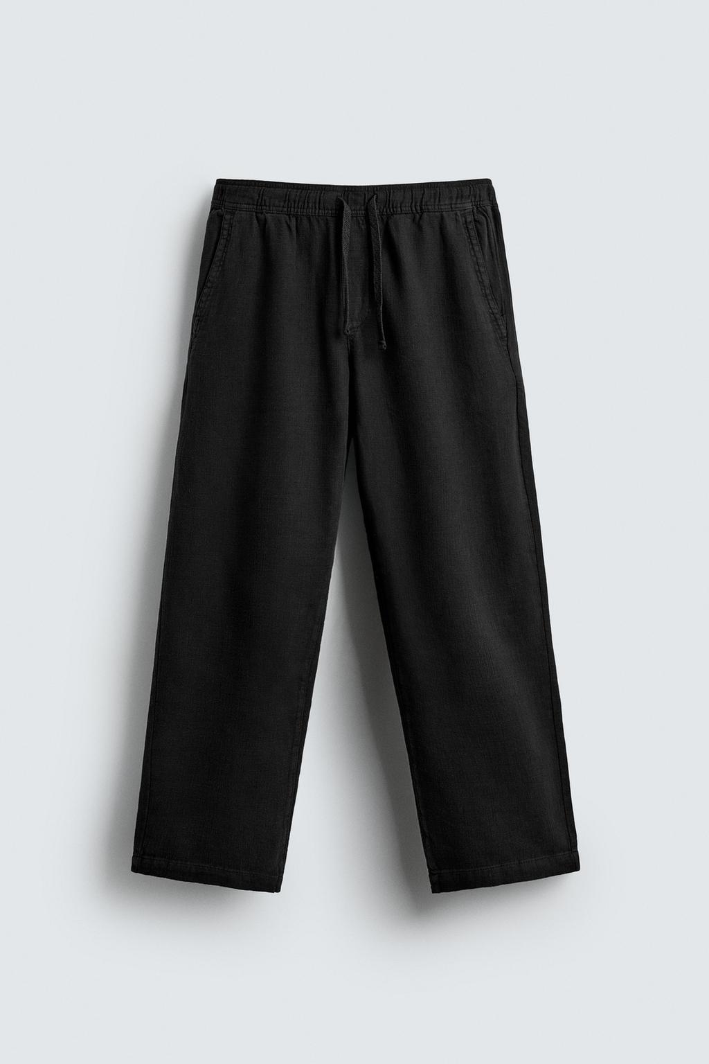Zara Textured Relaxed Fit Trousers