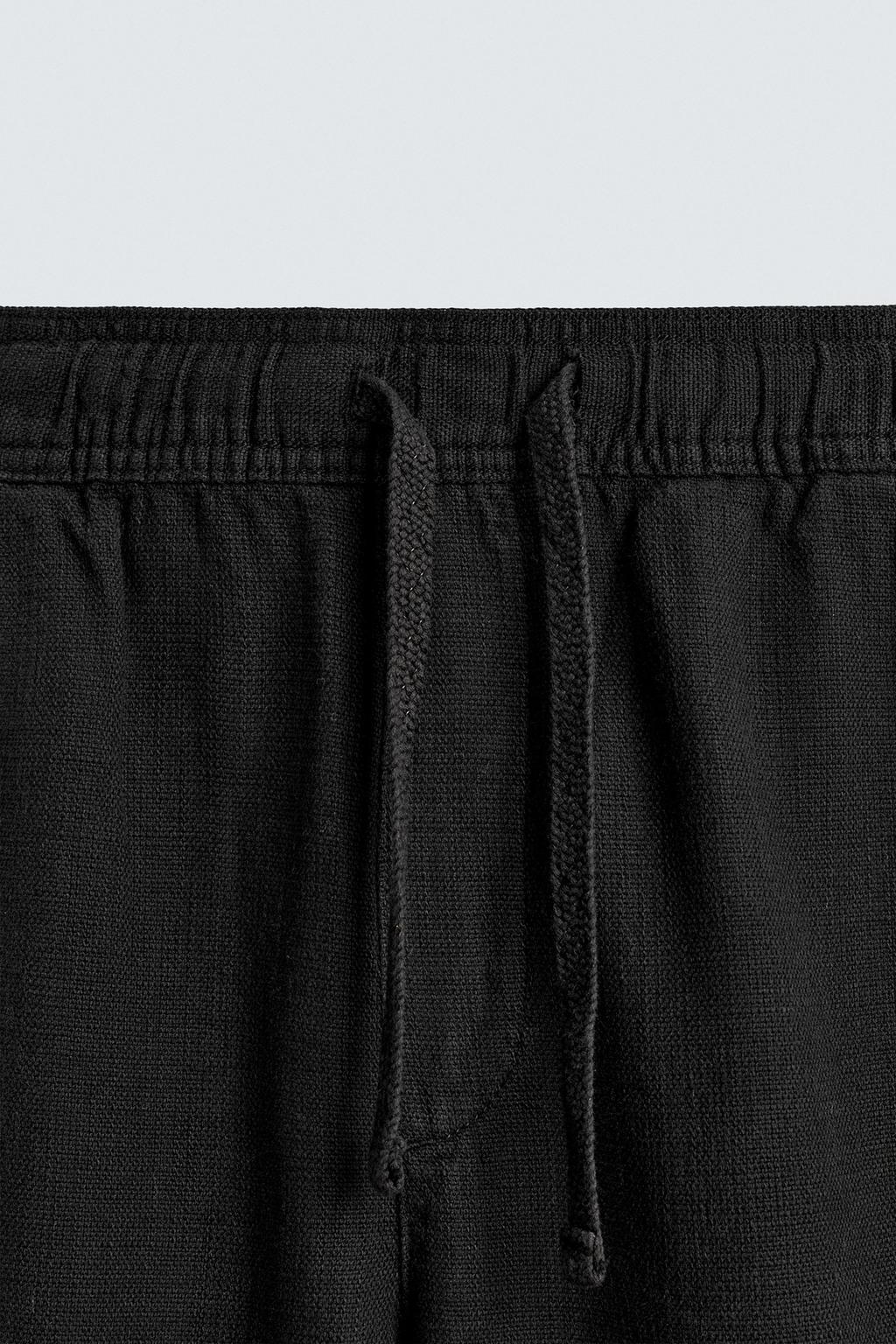 Zara Textured Relaxed Fit Trousers