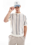Bershka Knitted Stripe T-Shirt