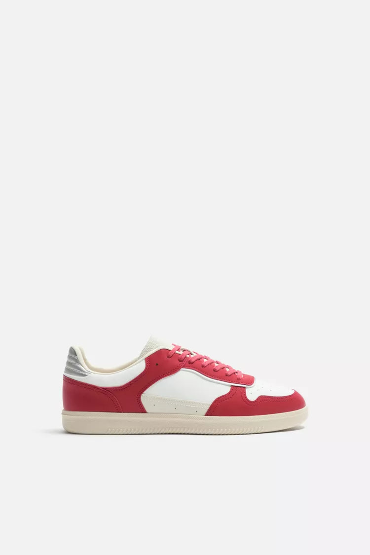 Zara Sneakers With Contrasting Inserts In Retro Style
