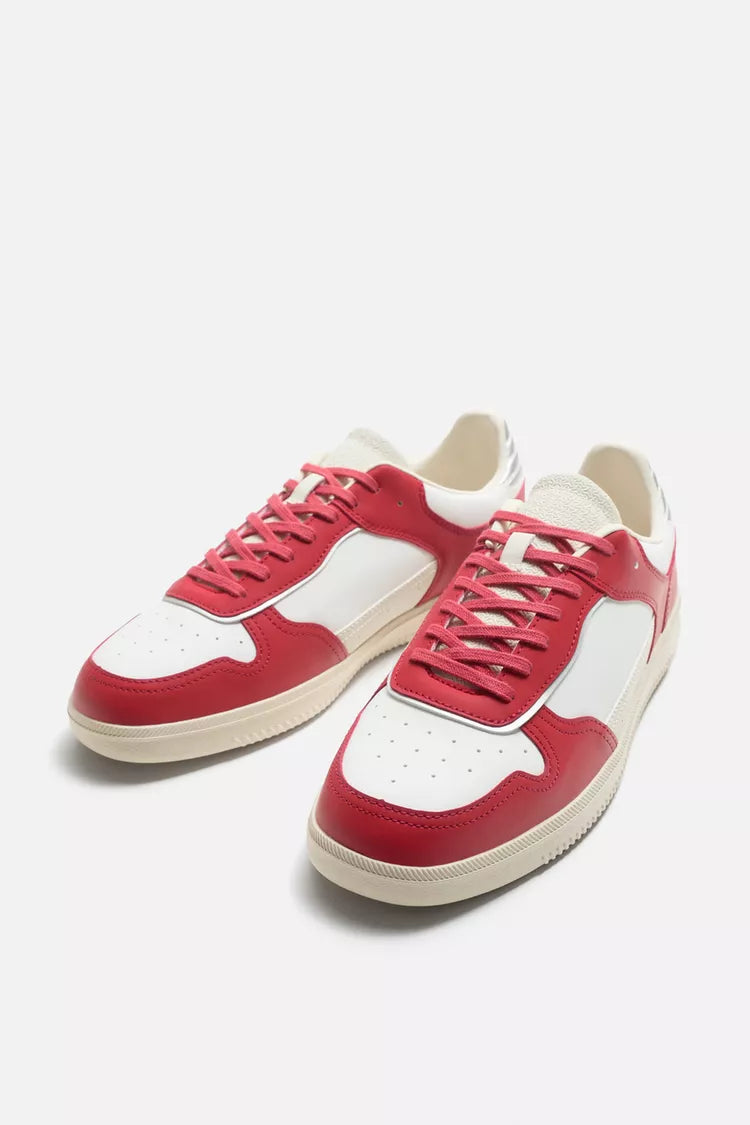 Zara Sneakers With Contrasting Inserts In Retro Style