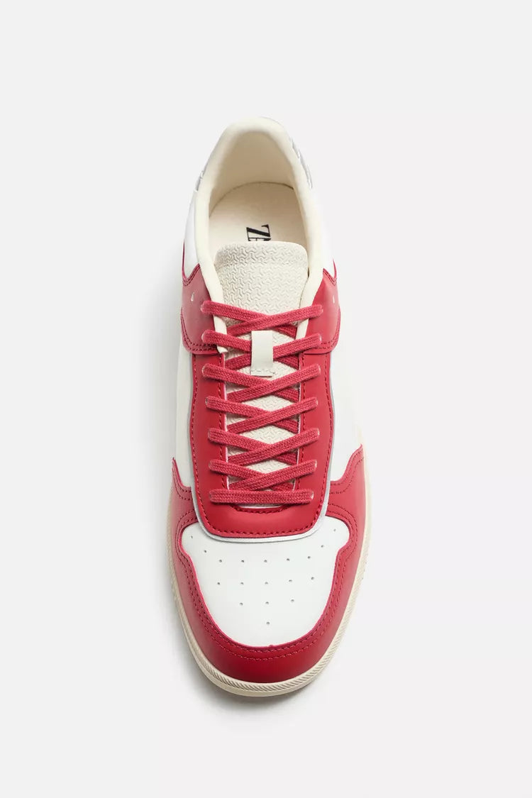 Zara Sneakers With Contrasting Inserts In Retro Style