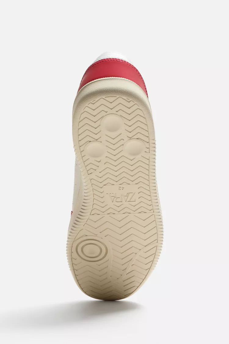 Zara Sneakers With Contrasting Inserts In Retro Style