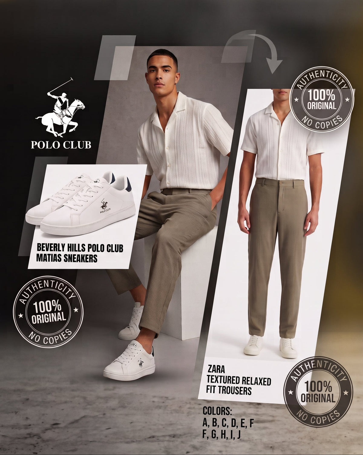 Beverly Hills Polo Club sneakers and Zara trousers — 100% original